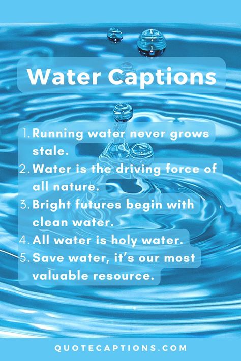 Captions For Water Pictures Water Captions, Ocean Captions, Mine Quotes, Conservative Quotes, Caption Ideas, Water Pictures, Gujarati Quotes, Nature Water, Under Water