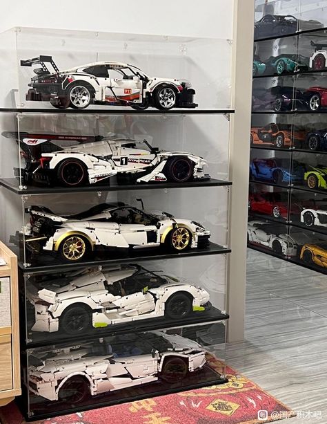 Lego Astetic, Hotwheels Aesthetics, Lego Car Display Ideas, Car Lego Sets, Lego Car Collection, Lego Room Decor, Lego Sports, Lego Collection, Lego Display