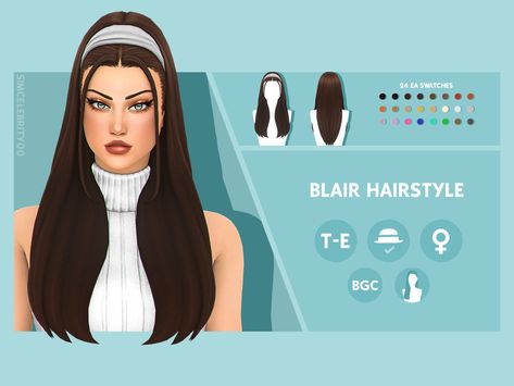 Ts4 Hair, Cc Hair, Pelo Sims, Sims 4 Mm, Sims Four, Sims4 Clothes, Sims Hair, Best Sims, Hair Setting