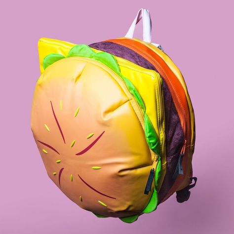 Burger Backpack, Cheeseburger Backpack, Silly Clothes, The Bun, Wrong Time, Novelty Bags, Pretty Bags, Cute Bags, Character Outfits