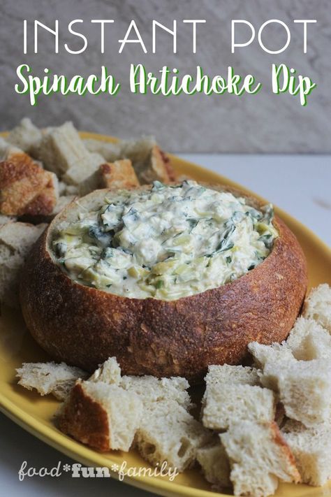 Appetizers For Party Crockpot, Instant Pot Appetizers, Instant Pot Spinach Artichoke Dip, Instant Pot Spinach, Crockpot Snacks, Cheesy Spinach Artichoke Dip, Cheesy Spinach, Scrumptious Food, Pot Ideas