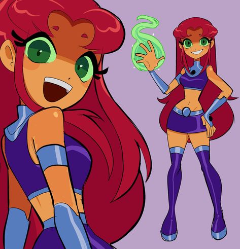 hoji on Twitter: "Starfire… " Teen Titans Starfire, Starfire And Raven, Teen Titans Fanart, Teen Titan, Teen Titans Go, Dibujos Cute, Dc Comics Art, Cute Art Styles, A Cartoon