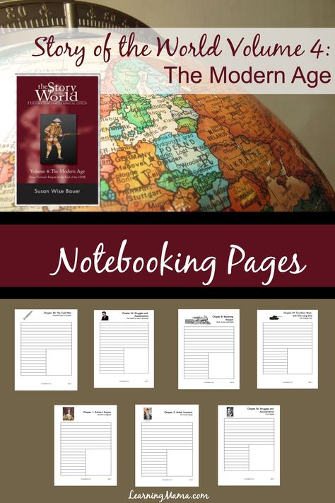 Story of the World Volume 4 Notebooking Pages - Learning Mama History Notebook, History Printables, Notebooking Pages, World History Lessons, History Curriculum, History Timeline, Homeschool History, Homeschool Learning, Canadian History