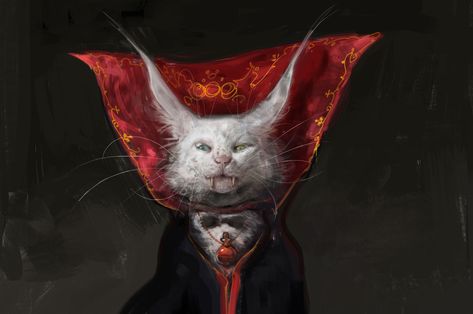 ArtStation - Cats, Vlad Gheneli Art Vampire, Vampire Cat, Arte Indie, Arte Peculiar, Pastel Sec, Vampire Art, Cool Sketches, Cat Painting, Horror Art