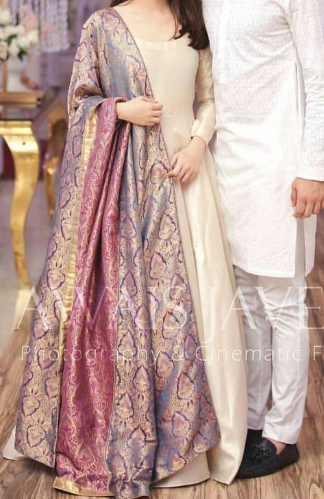 A story of two individuals tied by allah in the beautiful bond till l… #romance #Romance #amreading #books #wattpad Dress With Heavy Dupatta, Plain Suit With Heavy Dupatta, Suit With Heavy Dupatta, Designer Indian Wear, Plain Suit, Fancy Attire, Silk Anarkali Suits, Silk Kurti Designs, Heavy Dupatta