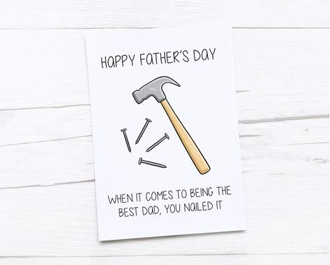 Printable Perfection! Create Custom Father's Day Cards & Gifts Homemade Fathers Day Card, Diy Father's Day Cards, Happy Fathers Day Card, Happy Fathers Day Cards, Card Fathers Day, Unique Birthday Cards, Father's Day Cards, Fathers Day Card, Craft Card