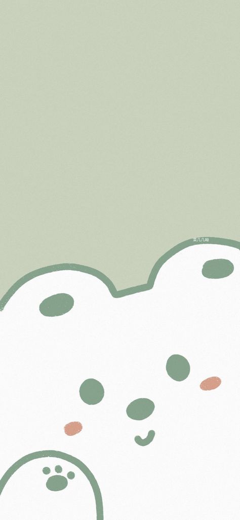 Soft Green Wallpaper Iphone, Green Kawaii Wallpaper, Green Bear Wallpaper, Mint Green Wallpaper Iphone, Mint Green Wallpaper, Sage Green Wallpaper, Wallpaper Wa, We Bare Bears Wallpapers, Nature Iphone Wallpaper