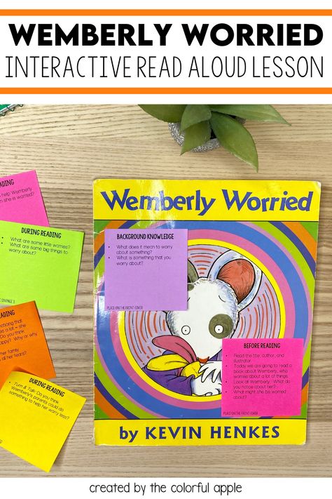 Reading Engagement Strategies, Wemberly Worried, Teach Feelings, Interactive Read Aloud Lessons, Understanding Feelings, Feelings Activities, Read Aloud Activities, Feelings Book, Interactive Read Aloud