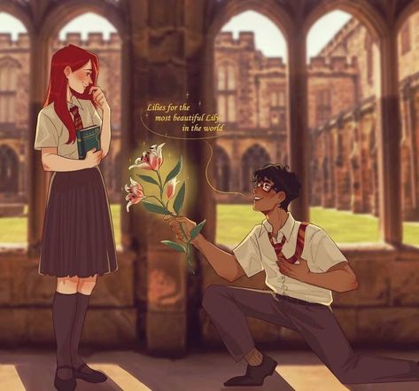 Jily Fanart, Marauders Fan Art, Lily Potter, Desenhos Harry Potter, Harry Potter Artwork, Harry Potter Ships, Harry Potter Drawings, All The Young Dudes, Lily Evans