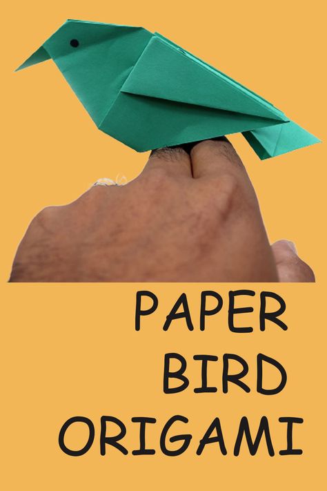 Watch this video to learn how to make a paper bird easy step by step. This origami bird tutorial for beginners. DIY Paper bird origami folding is so easy, just follow the instructions. I hope this video tutorial will help you to make an easy origami small bird with paper. Paper Origami Crafts, Origami Bird Tutorial, Diy Paper Bird, Bird Origami, Origami Birds, Paper Bird, Paper Planes, Origami Bird, Paper Origami