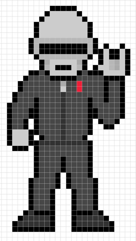 Daft Punk (Thomas) - Pixel Art Punk Guy, Easy Perler Bead Patterns, Easy Pixel Art, 8 Bits, Minecraft Ideas, Daft Punk, Perler Bead Patterns, Perler Bead, Sewing Hacks