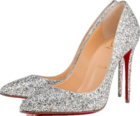 Silver Stilettos, Silver Glitter Shoes, Shoes Louboutin, Christian Louboutin Pigalle Follies, Glitter Stilettos, Silver Glitter Heels, Shoes Glitter, Stilettos Shoes, Stilettos Heels