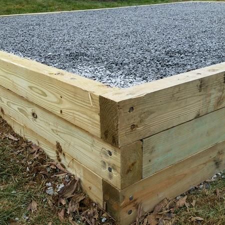 Image result for shed foundation Shed Foundation Ideas On A Slope, Gravel Shed Foundation, Shed Platform, Shed Foundation Ideas, Homestead Structures, Concrete Base For Shed, Shed Foundation, Building A Shed Base, Shed Design Plans