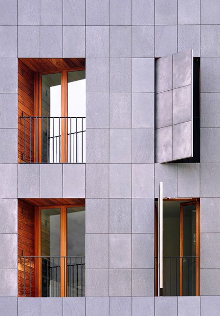 H Arquitectes - Housing 137 Fibre Cement Cladding, Model Architecture, Facade Panel, Facade Material, Facade Cladding, Stone Facade, Stone Cladding, Exterior Cladding, Building Facade