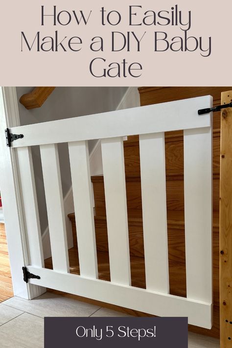 This baby gate was so cheap and easy to put together and it allows us to block off two rooms. Diy Baby Gate For Large Opening, Stair Gate Ideas, Baby Gate Ideas, Diy Baby Gate, Dog Gates, Stair Gate, Baby Gate, Baby Gates, Dog Gate