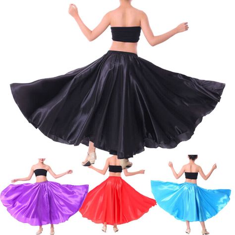 Wellness Girl, Dance Crop Tops, Flamenco Skirt, Circular Skirt, Circle Skirts, Girls Costumes, Jazz Costumes, Girls Skirt, Full Circle Skirt