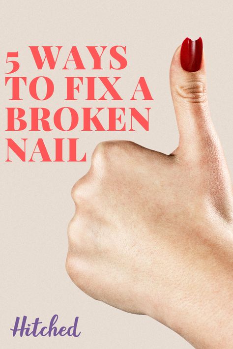 Is there anything worse on your wedding morning than breaking a nail? One little snag and your perfect look is torn apart. But we've got 5 techniques to help fix your broken nail which really work. Click through for how-to videos of each technique! How To Fix A Broken Nail, Nail At Home, Fix Broken Nail, Bridal Hair Half Up Half Down, Kiss Proof Lipstick, Throbbing Headache, Wedding Morning, Broken Nails, Love Challenge