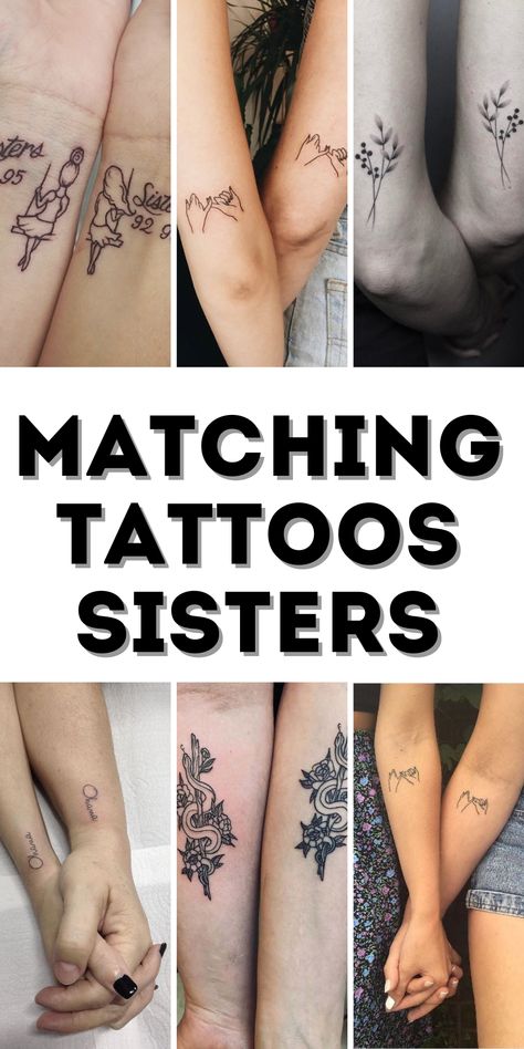 Matching Tattoos for Sisters: Celebrating Unique Bonds Through Ink Behind The Ear Sister Tattoo Ideas, Twins Matching Tattoos, Best Friend Sister Tattoos, Matching Mom Tattoos, Matching Sister Tattoos For 2 Meaningful, Small Sister Tattoos For 2 Unique, Aesthetic Butterfly Design, Small Tattoos Mother Daughter, Cute Sister Tattoos For 2