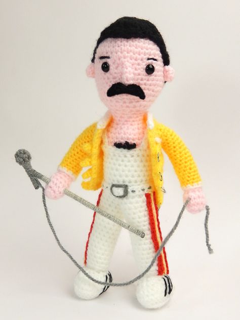 Download Freddie Mercury Amigurumi Pattern (FREE) Skirt Diy, Freddy Mercury, Crochet Amigurumi Free, Crochet Doll Pattern, Love Crochet, Amigurumi Free Pattern, Freddie Mercury, Doll Pattern, Crochet Patterns Amigurumi