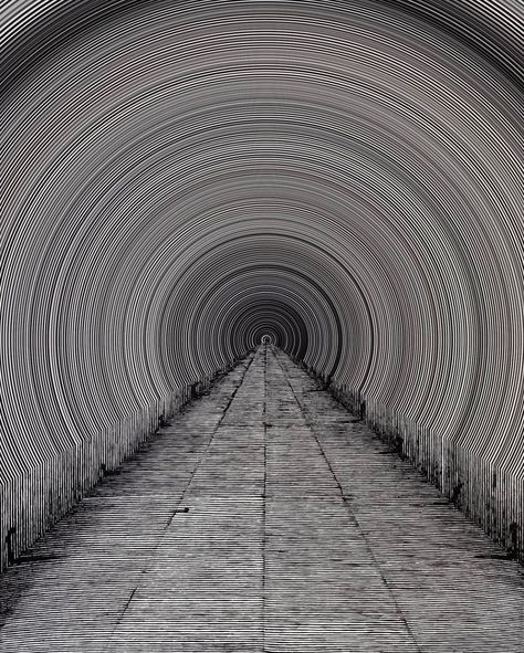 retro and sci-fi art on Instagram: “‘Tunnel Vision’ by US artist Tim Maxwell @maxwellinked…” Vision Drawing, Tunnel Vision, Monochrome Art, Geometric Drawing, White Rooms, Sci Fi Art, Consciousness, Modern Contemporary, Art Ideas