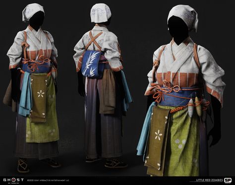 ArtStation - GHOST OF TSUSHIMA - TAILOR, Tushar Dobriyal Ancient Japanese Clothing, Ghost Of Tsushima Art, Medieval Japanese, Traditional Japanese Clothing, Japanese Traditional Clothing, Sucker Punch, Kimono Design, Japanese Clothing, Ghost Of Tsushima