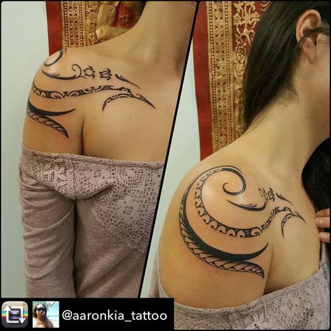 Monarch Tattoo Hawaii on Instagram: “Tattoo by @aaronkia_tattoo” Monarch Tattoo, Polynesian Tattoos Women, Hawaii Tattoos, Molecule Tattoo, Polynesian Tattoo Designs, Tattoos For Women Half Sleeve, Hip Tattoos Women, Back Of Shoulder Tattoo, Forearm Tattoo Women