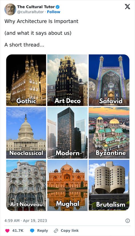 Architecture Through History, Architecture From Around The World, Different Types Of Architecture, Styles Of Architecture, Architecture Styles History, Architecture Around The World, Different Architecture Styles, Modern Roman Architecture, Important Buildings