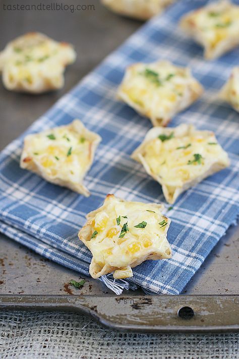 Cheesy Corn Bites - Taste and Tell Corn Bites Recipe, Corn Bites, Corn Appetizers, Pepperjack Cheese, Corn Chip, Taste And Tell, Tortilla Chip, Cheese Dinner, Cheesy Corn