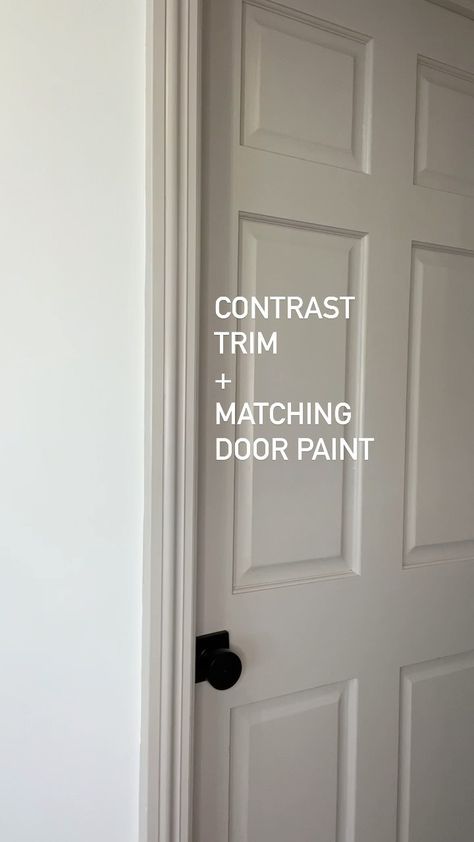 Colored Door And Trim, Tan Doors And Trim, Painted Trim And Doors Interior, Interior Painted Doors And Trim, White Walls Colored Doors And Trim, Alabaster Walls Agreeable Gray Trim, Paint Door And Trim Same Color, Color Trim And Doors, Trim Paint Finish