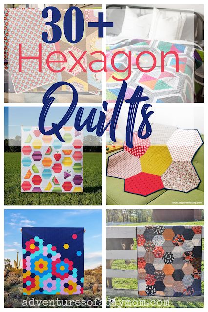 30+ Hexagon quilts to make using a variety of techniques. Hexagon Quilt Patterns, Quilts To Make, Hexie Patterns, Hexie Quilts Patterns, Hexagon Quilt Pattern, Hexagon Patchwork, Hexagon Quilts, Hexie Quilt, Quilting Designs Patterns