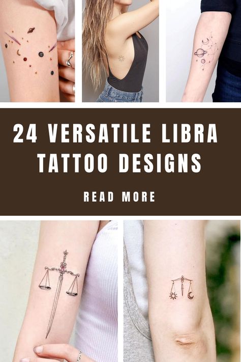 Many people who decide to take the plunge and get inked up, want something that connects with them on a deep level… Libra And Gemini Tattoo, Libra And Aquarius Tattoo, Libra Sign Tattoos Women, Libra Scale Tattoo, Libra Zodiac Tattoos, Moon Phases Tattoo, Cute Animal Tattoos, Libra Tattoo, Hourglass Tattoo