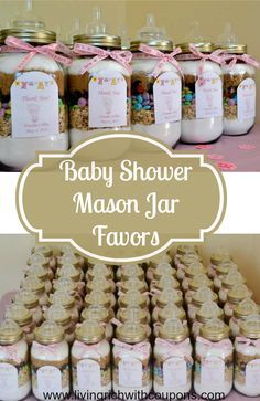 Baby Shower Mason Jar Favors - fill with your favorite cookie recipe! Mason Jar Cookies Mix, Cowgirl Cookies, Perlengkapan Bayi Diy, Mason Jar Favors, Mason Jar Cookies, Cowgirl Baby Showers, Shower Prizes, Baby Shower Prizes, Favorite Cookie Recipe