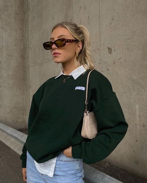 Collard Shirt Under Sweater, Comfortable Casual Outfits, Best Casual Outfits, Daily Fashion Inspiration, Korean Casual Outfits, Street Style Outfits Men, Korean Fashion Casual, Fashion Hijab, Funny Outfits