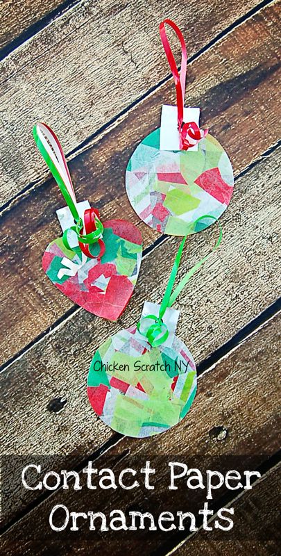 Get the kids involved with the decorating this holiday season with simple contact paper ornaments (no glue or glitter required!) Contact Paper Crafts, Christmas Crafts Diy Kids, School Thoughts, Ornaments Diy Kids, Juleverksted For Barn, Museum Ideas, Paper Christmas Ornaments, Kids Christmas Ornaments, Trendy Diy