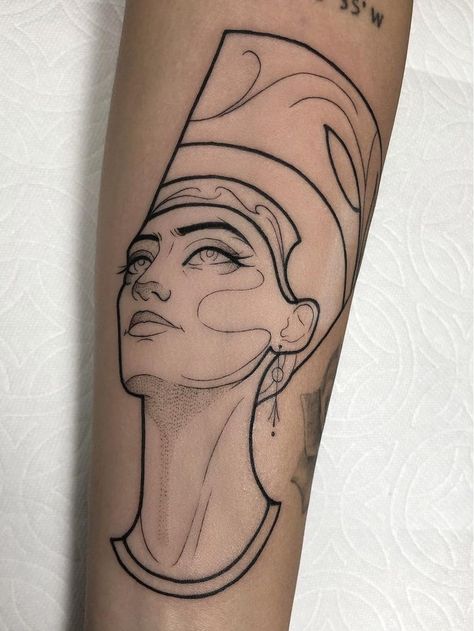 Cleopatra Tattoo, Nefertiti Tattoo, Egyptian Tattoos, Egyptian Eye Tattoos, Egyptian Tattoo Sleeve, Tattoos Meaningful, White Tattoos, Egypt Tattoo, Theme Tattoo