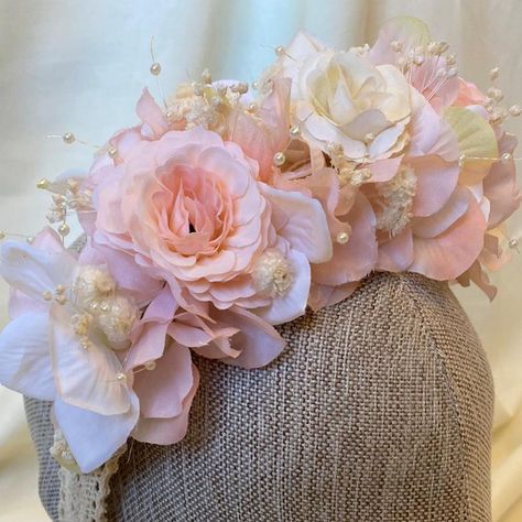 Artificial Flower Crown, Gold Hairpiece, Bridesmaid Flower Crown, Boho Wedding Headpiece, Flower Crown Pink, Bohemian Crown, Flower Girl Hair Piece, Bohemian Flower Crown, Flower Crown Flower Girl