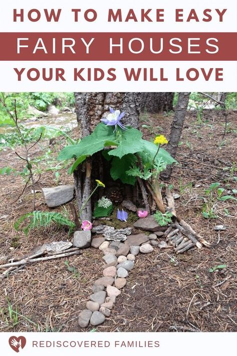 Fairy Houses Kids, Make A Fairy House, Make A Fairy, Forest School Activities, Money Savvy, Fairy House Diy, Nature School, Fairy Garden Crafts, Deco Nature