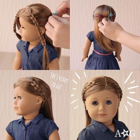 Ag Doll Hairstyles, American Girl Hairstyles, Easy Hairstyle Video, Doll Hairstyles, Hairstyle Video, American Girl Doll Hairstyles, American Girl Diy, American Girl Doll Diy, Ag Hair Products