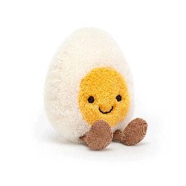 Great room décor. Finished in super-soft Jellycat plush. Boiled Egg, A Smile, Stuffed Animal, Jelly, Egg, Toys, Yellow, White