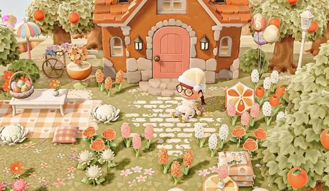 Acnh Felicity, Fairy Home, Orange Decor, Orange House, Healing Herbs, Animal Crossing, Aurora, Log In, Yard