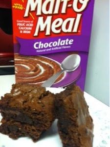 Just Winging It: Chocolate Malt-O-Meal Brownies Malt O Meal Recipes, Malt O Meal, Delicious Cookies Homemade, Baking Chocolate, Chocolate Malt, Butter Chocolate, Pureed Food Recipes, Semi Sweet Chocolate Chips, Meal Recipes