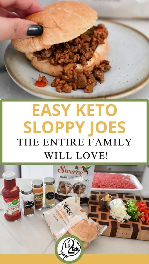 Easy Keto Sloppy Joes the Entire Family Will Love! Keto Sloppy Joes, Low Carb Bun, Sloppy Joe Recipe, Lower Carb Meals, Keto Buns, Joe Recipe, Sloppy Joes Recipe, Boiled Egg Diet Plan, Family Friendly Dinners