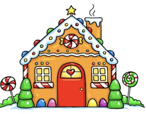 Draw A Gingerbread House, Gingerbread House Easy, Draw So Cute, Cool Gingerbread Houses, Xmas Drawing, Drawing Instructions, Christmas Card Illustration, Christmas Drawings, Sketchbook Inspo