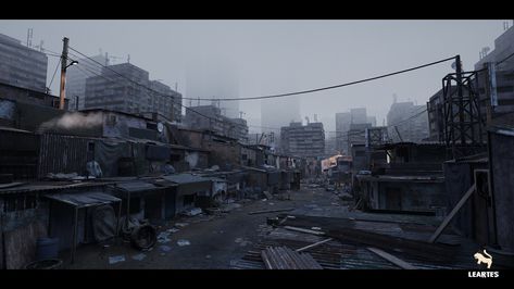 ArtStation - Future Slums / Abandoned District Environment in Unreal Engine, Leartes Studios Future Slums, Game Environment Art, Virtual Production, Environment Projects, Post Apo, Desert Environment, Sci Fi Environment, 3d Architectural Visualization, Game Environment