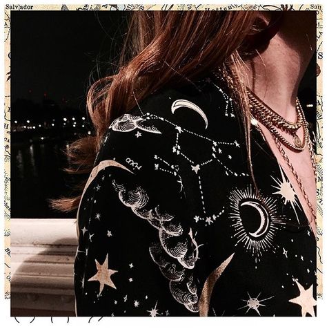 Rixo london Celestial Fashion, Zodiac Fashion, Zodiac Moon, Space Dress, Astrology Stars, Moonlit Sky, Couture Designers, The Hours, Star Shoes