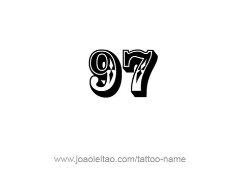 97 tattoo 97 Tattoo Number, 97 Tattoo, Tattoos With Names, Basketball Tattoos, Tattoo Fonts Alphabet, Number Tattoo, Number Tattoos, Traditional Sleeve, Name Tattoos