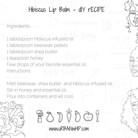 💋 Keep your lips soft and hydrated with our DIY Hibiscus Lip Balm! 💋 This natural balm gives your lips a beautiful tint and intense moisture. 🌿✨ Ingredients: 1 tablespoon hibiscus-infused oil 1 tablespoon beeswax pellets 1 tablespoon shea butter 1 teaspoon honey Few drops of your favorite essential oil Instructions: Melt beeswax, shea butter, and hibiscus-infused oil. Stir in honey and essential oil. Pour into containers and let cool. Pamper your lips with this nourishing balm! 🌸 #DIYBeau... Infused Oil, Infused Oils, Soft Lips, Diy Beauty, Natural Skin Care, Hibiscus, Lip Balm, Shea Butter, Essential Oil