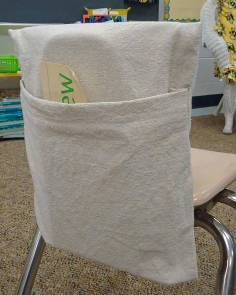 Teachers LOVE Me Classroom Chair Book Pocket DIY | Etsy Seat Sacks, Wide Chair, Chair Pockets, Classroom Chair, Book Pocket, School Chair, School Storage, Adult Bean Bag Chair, Chairs For Small Spaces