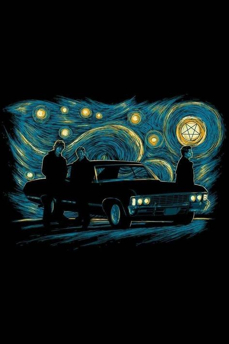 Supernatural Supernatural Poster, Painting Starry Night, Supernatural Drawings, Christmas Ornament Gifts, Blankets Christmas, Supernatural Fan Art, Supernatural Wallpaper, Supernatural Pictures, Supernatural Quotes