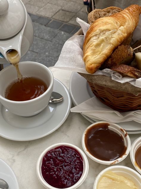 Vintage Breakfast Aesthetic, Tea Breakfast Aesthetic, French Morning Aesthetic, English Tea Aesthetic, Tea Cafe Aesthetic, English Breakfast Aesthetic, Morning Tea Aesthetic, French Breakfast Aesthetic, Breakfast France